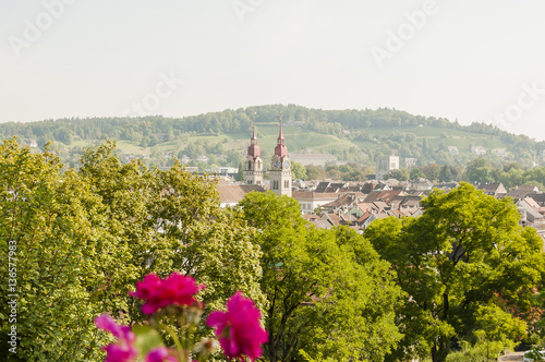 Winterthur, Stadt, Altstadt, Rosengarten, Kirche, Stadtkirche, historische Häuser, Aussichtspunkt, Stadtspaziergang, Sommer, Schweiz © bill_17