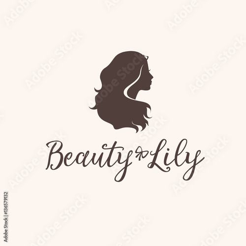 Vector vintage logo for beauty salon, hair salon, cosmetic