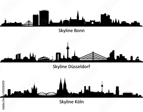Skylines Bonn, Köln und Düsseldorf