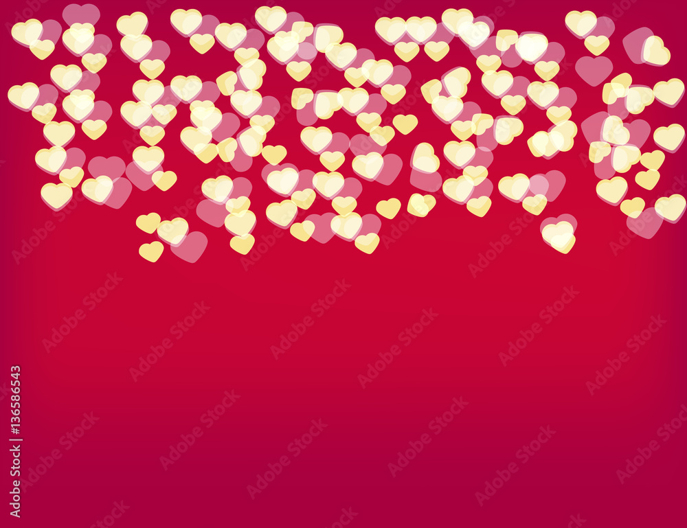 Valentine's day Background with colorful Hearts