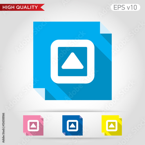 Free Download Up arrow icon. Button with up arrow icon. Modern UI vector. - GFXLoad