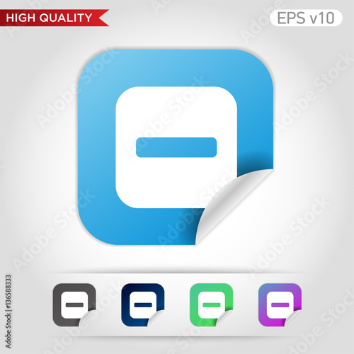 Minus icon. Button with minus icon. Modern UI vector.