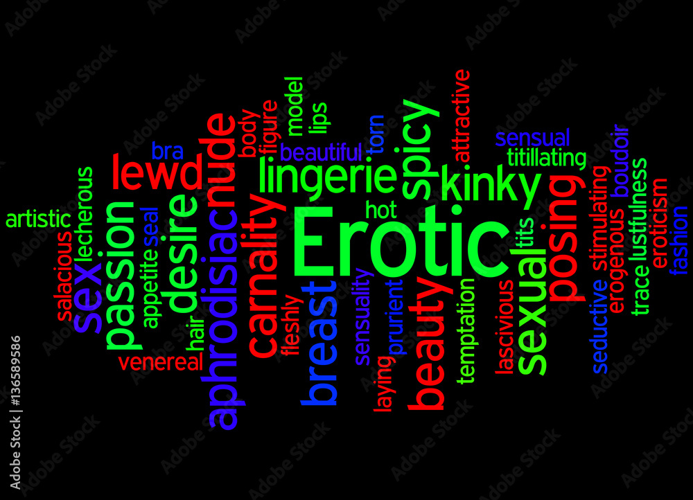 Erotic, word cloud concept 2