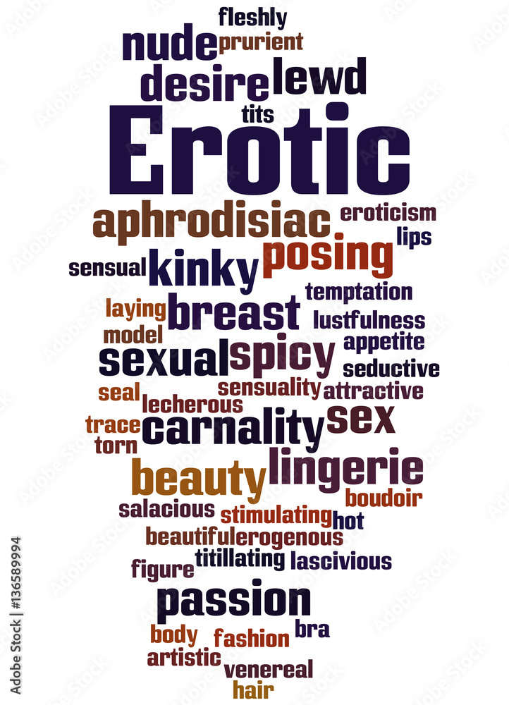 Obraz premium Erotic, word cloud concept 4