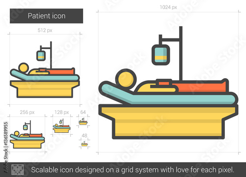 Patient line icon.