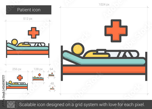 Patient line icon.