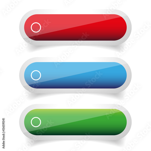 Empty vector glossy button