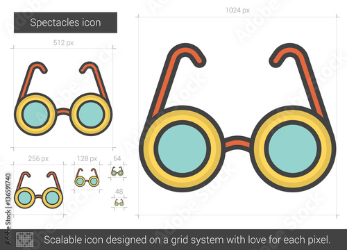 Spectacles line icon.