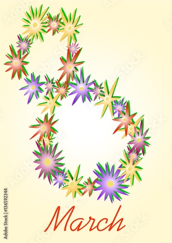 Flowers in the form of a figure 8 March