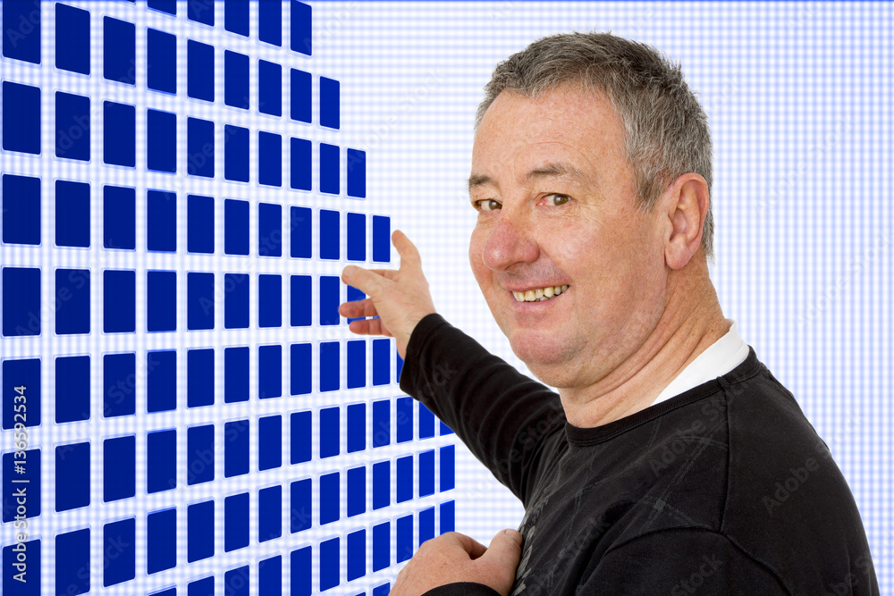 Man pointing at object Man pointing at object