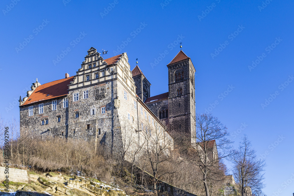 Castle and church in Quedlinburg, Germany