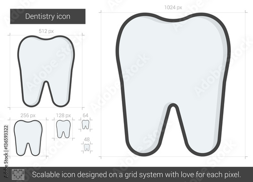 Dentistry line icon.