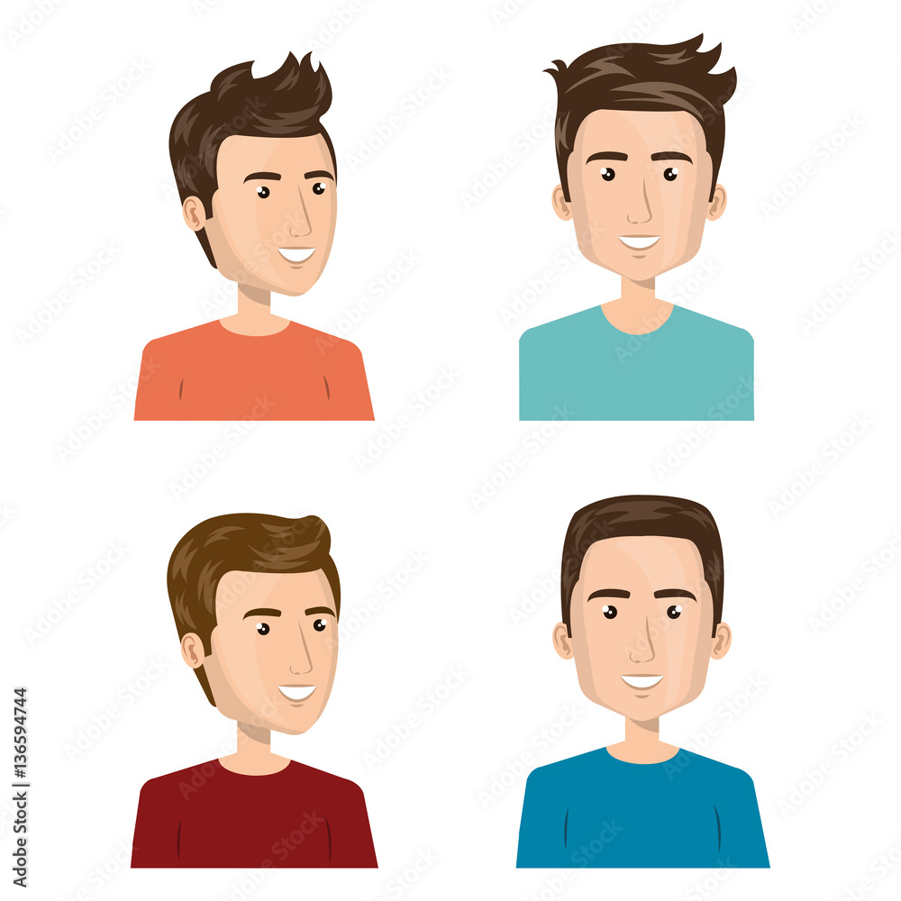 young people group avatars characters vector illustration design young people group avatars characters vector illustration design