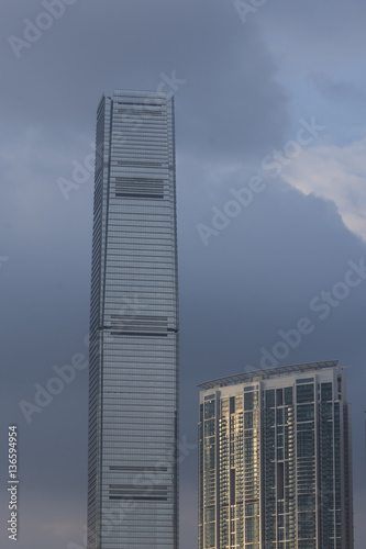a skyscraper in Hong Kong