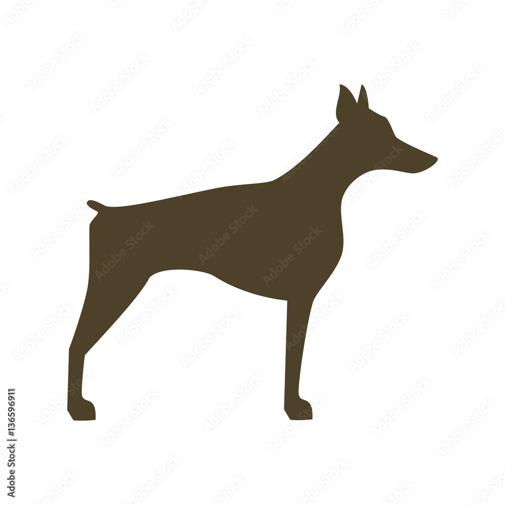 cute dog isolated icon vector illustration design