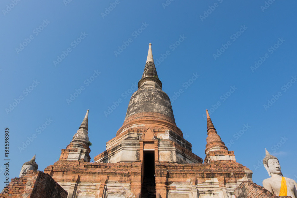 Wat Yai Chai Mongkhon, the historical Park of Ayutthaya, Phra Na