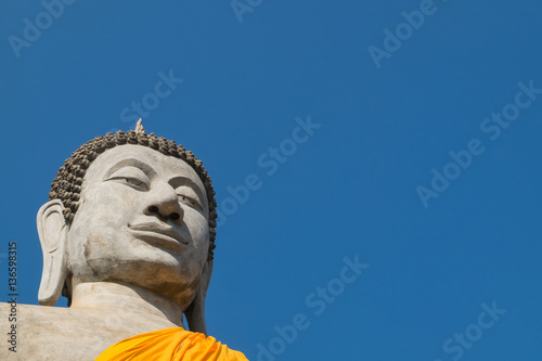 Obraz na płótnie Giant Buddha statue at Wat Yai Chai Mongkhon, the historical Par w salonie