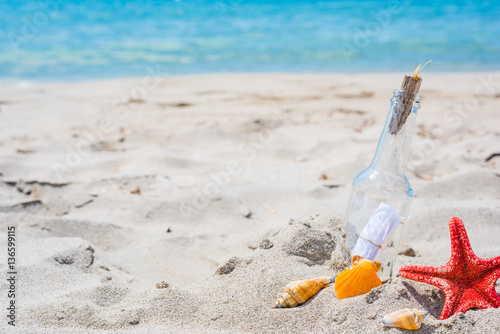 bottle on the beach