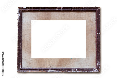 old wood frame isolate