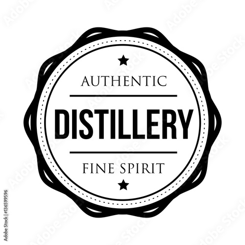 Distillery vintage logo stamp