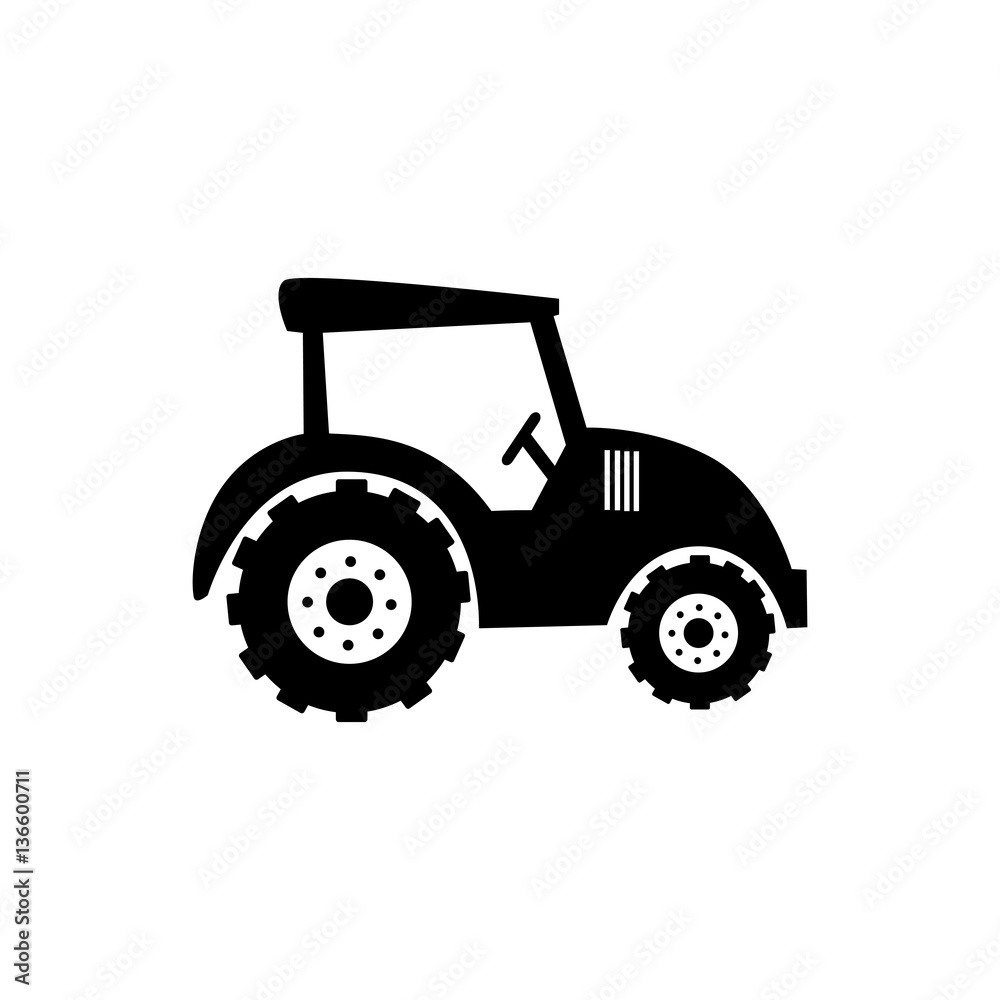 tractor farm isolated icon vector illustration design