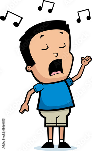 Cartoon Boy Singing