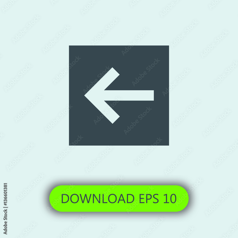 Left arrow icon vector Left arrow icon vector
