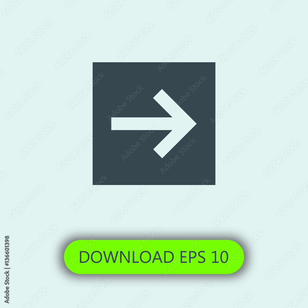 Right arrow icon vector