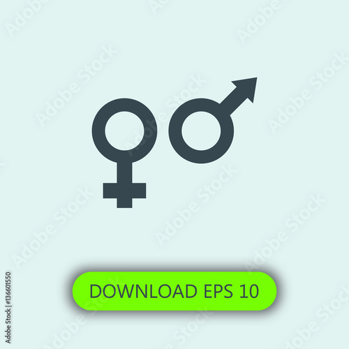 Gender signs icon vector