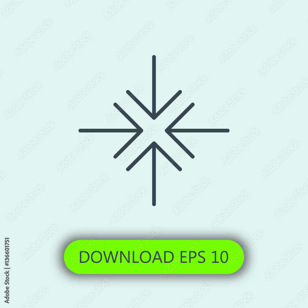 Exit full screen icon vector Exit full screen icon vector