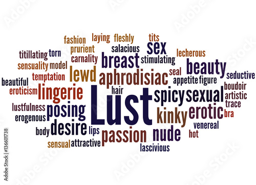 Lust, word cloud concept 3