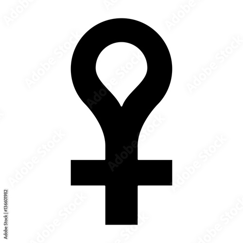 female gender symbol icon pictogram vector illustration eps 10