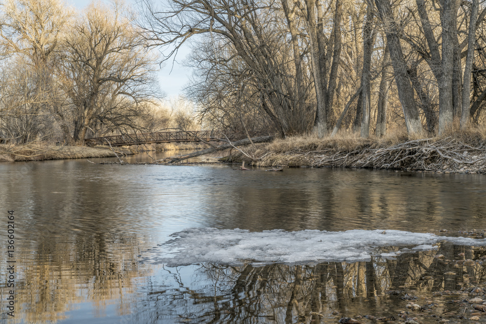 footbridge over Poudre River in Fort Collins footbridge over Poudre River in Fort Collins