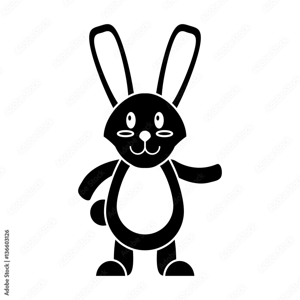 easter bunny cute standing pictogram vector illustration eps 10 easter bunny cute standing pictogram vector illustration eps 10