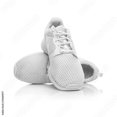 White unbranded sneakers.