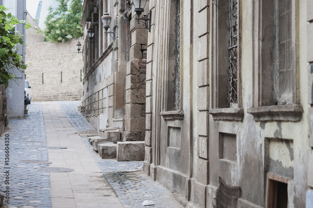 Narrow streets of Old City Baku