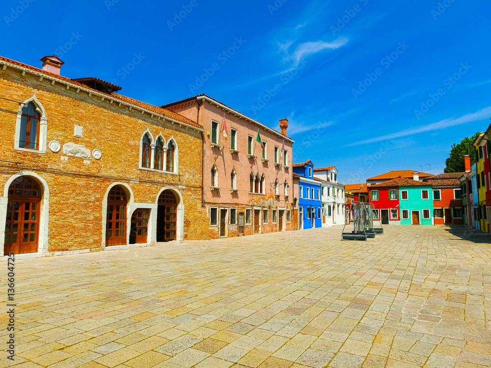 Naklejka premium Burano, an island in the Venetian Lagoon