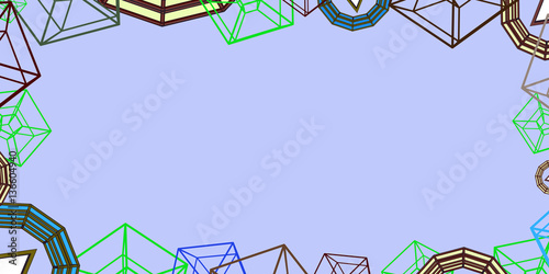 Frame made of geometric shapes eps10