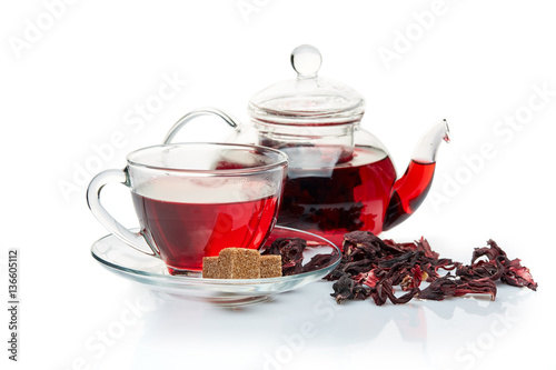 Hibiscus, herbal tea.