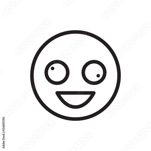 crazy emoticon icon illustration