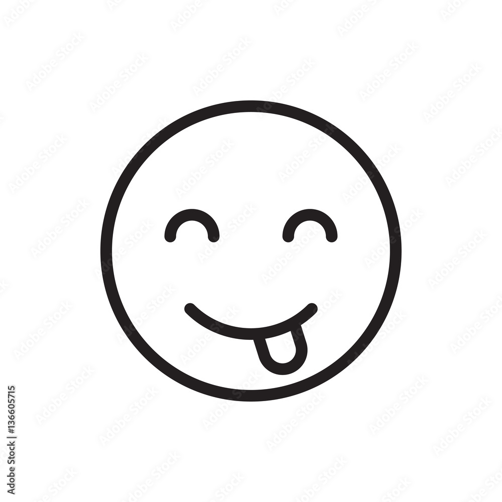 emoticon showing tongue icon illustration emoticon showing tongue icon illustration