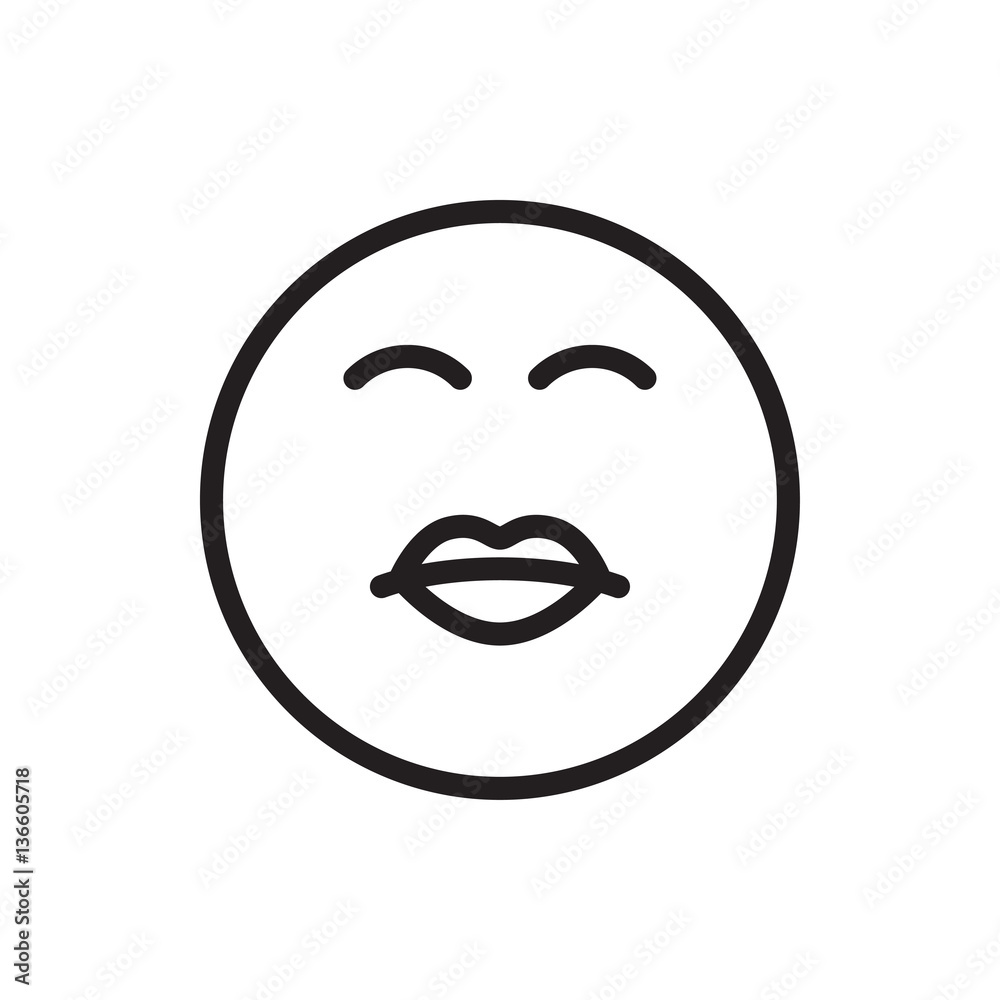 kiss emoticon icon illustration