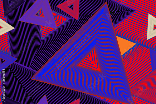 Seamless vector geometric strip pattern background