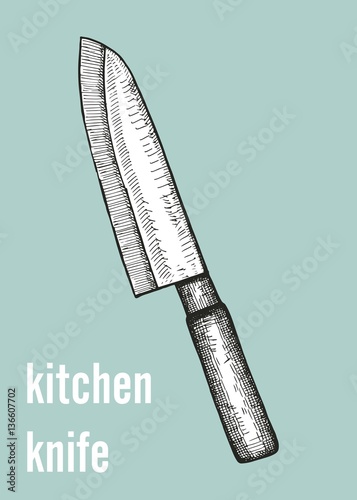 kitchen knife vector illustration