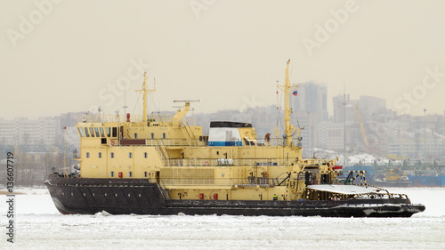 Icebreaker in the port at anchor. © borroko72