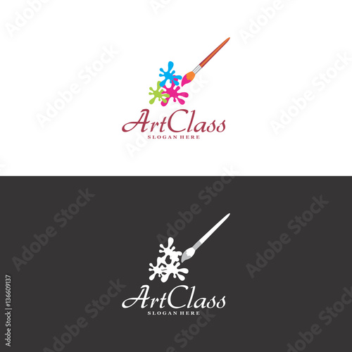 art class logo in vector photo