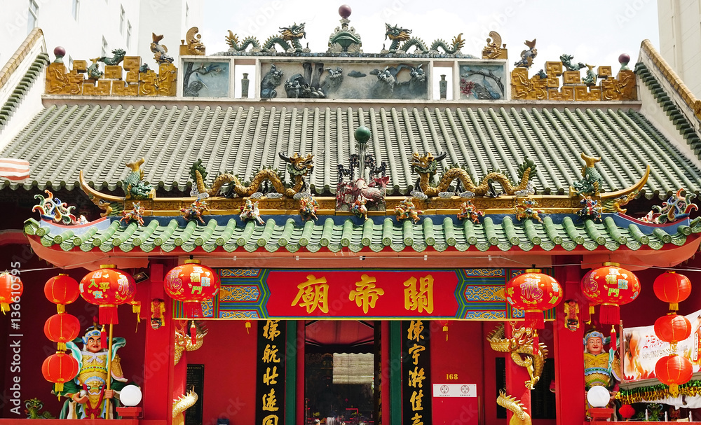 Kuan Ti Temple, built in 1888, is a Taoist shrine that’s dedicated to Guan Di, the Taoist God of War and Literature, Kuala Lumpur, Malaysia, Asia