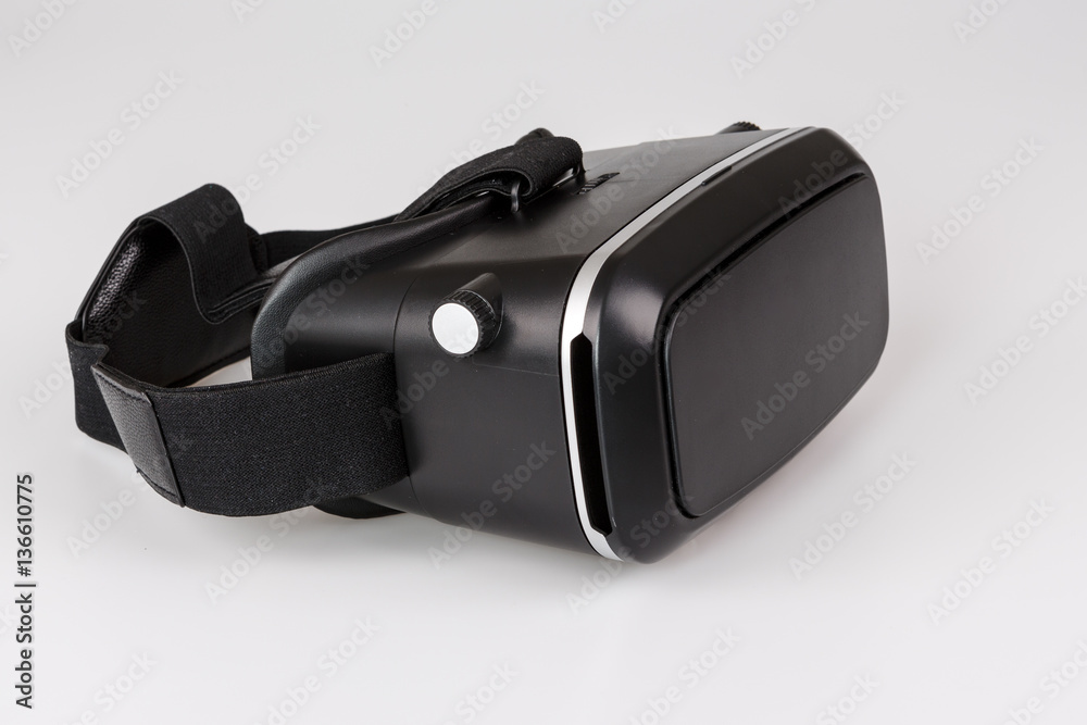 virtual reality simulator glasses for smartphone on white