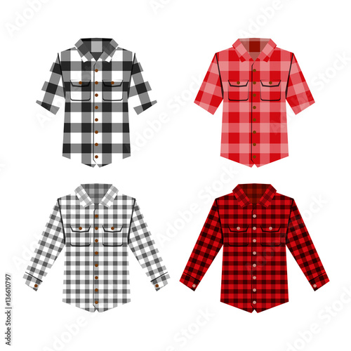 Cheskered shirt isolated vector illustration. photo