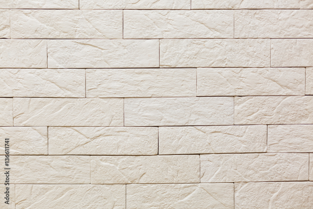 Square white brick wall background Square white brick wall background